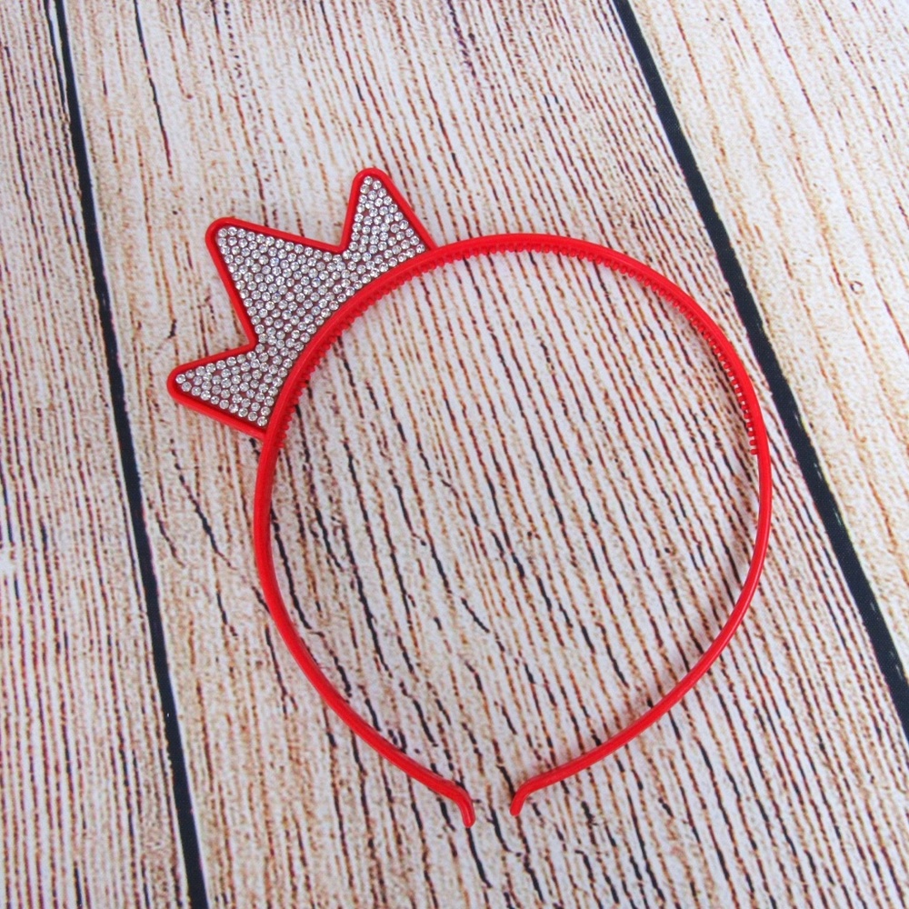Crown girls Headband Red